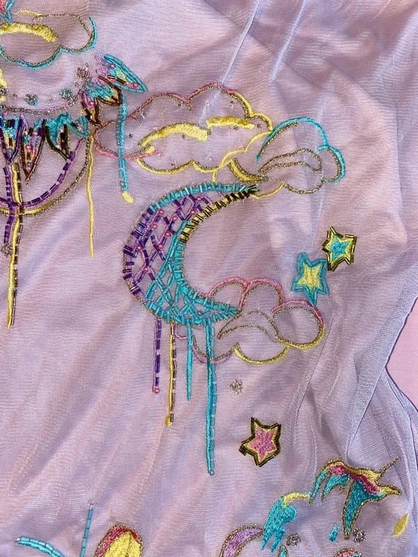 ASOS Design zara larsson style embellished whimsy dress | mermaid, summer, butterfly, moon details | y2k style