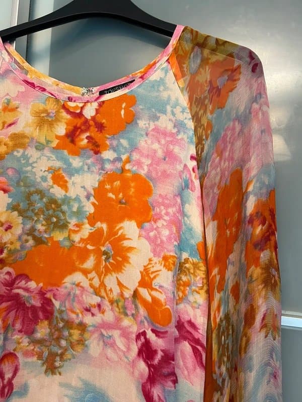 Topshop Topshop floral dip dye dress