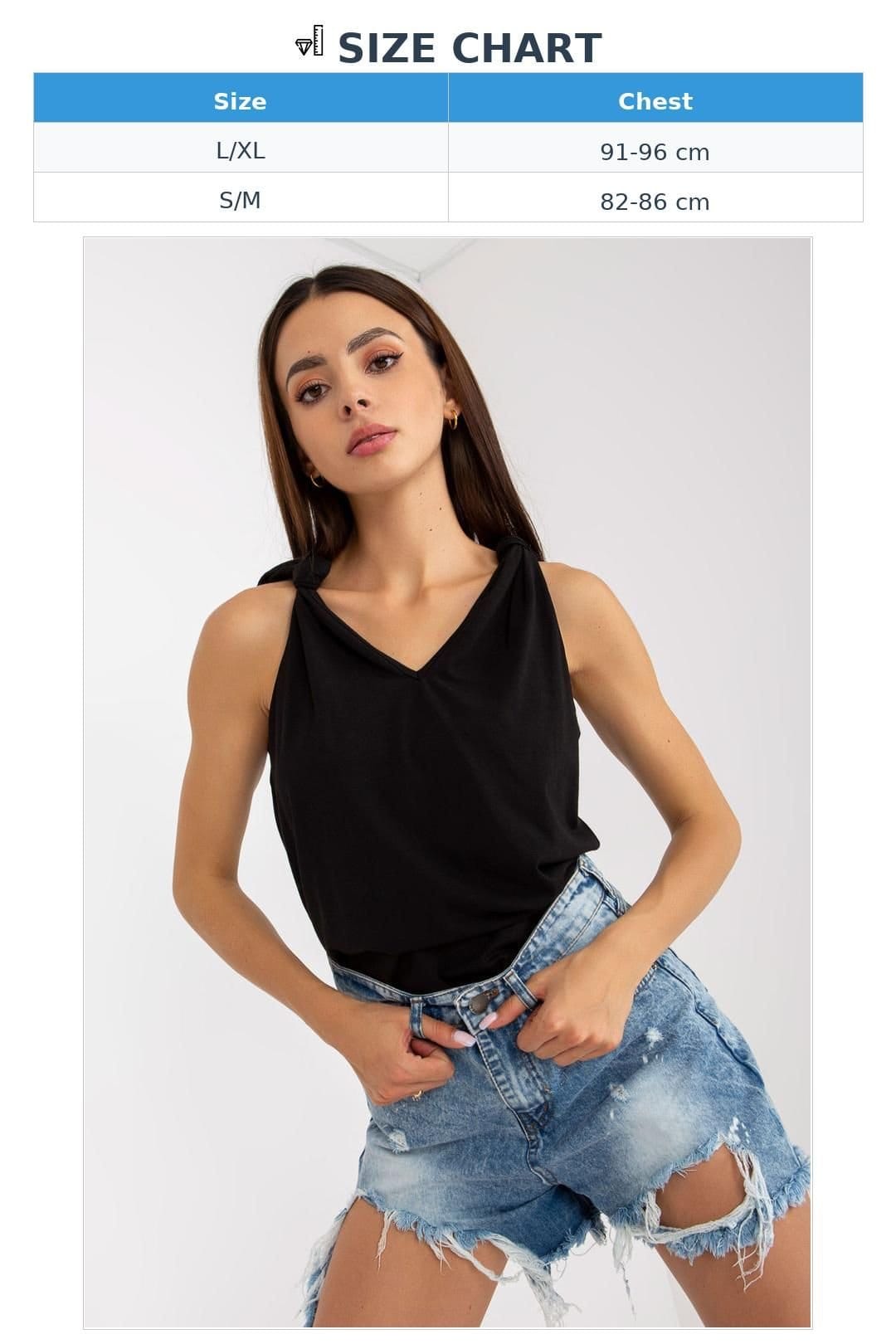 Love Lace Love Lace Women's Strapless V Neck Top With Tie Detail in Black - 4