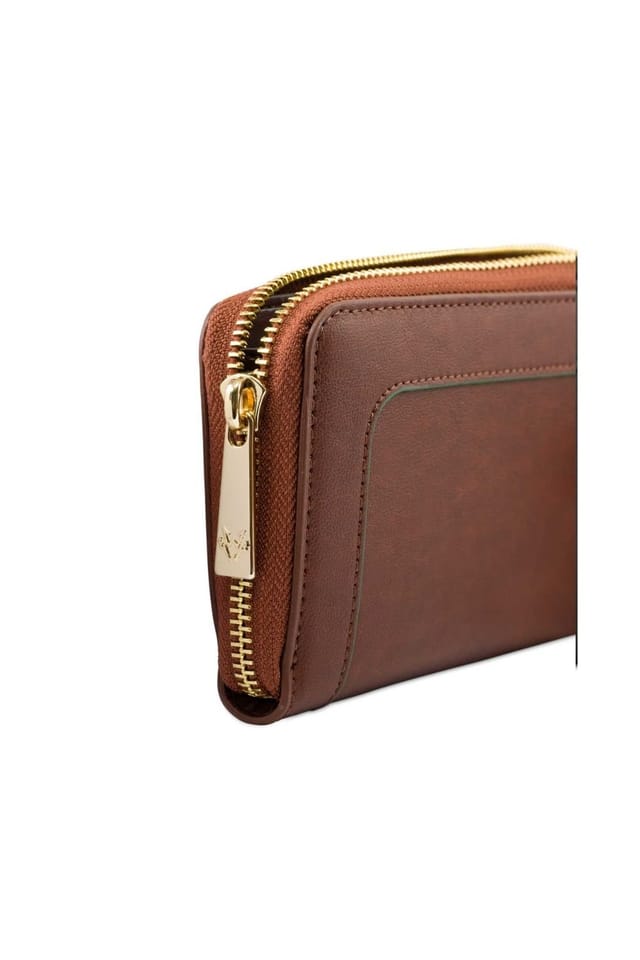 Watson & Wolfe Watson & Wolfe Women's 'Wilton' Large Zipped Purse in Brown - 3