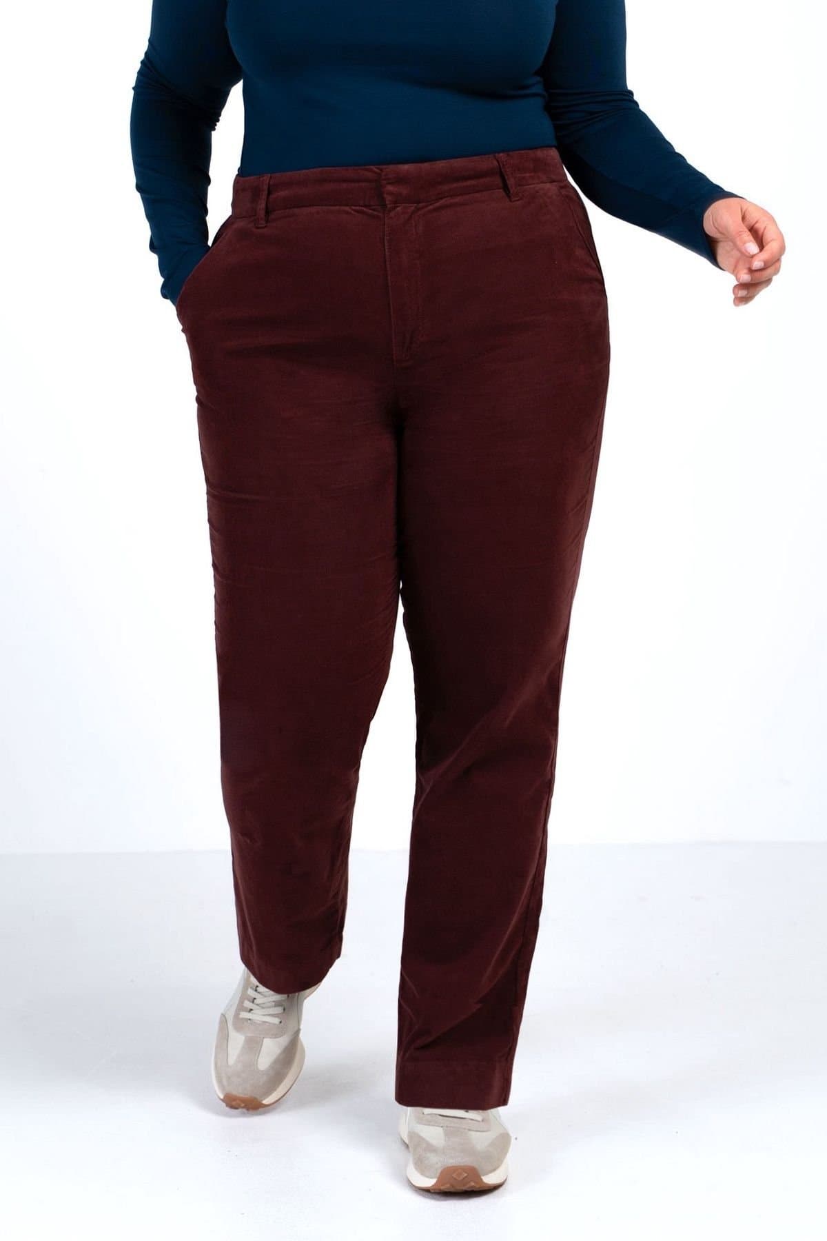 Kettlewell Kettlewell Women's Jamie Cord Straight Pants in Chocolate