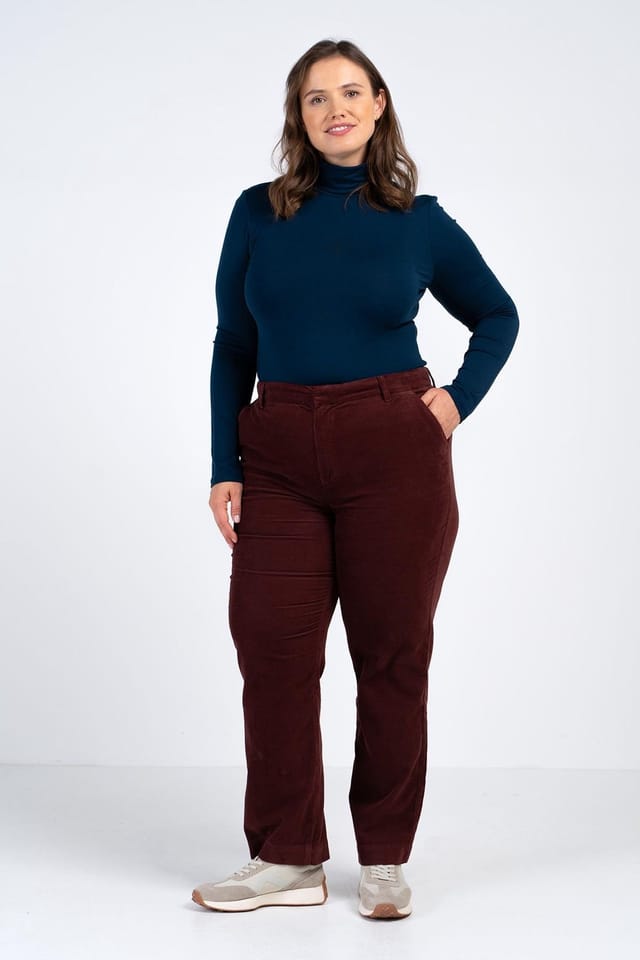 Kettlewell Kettlewell Women's Jamie Cord Straight Pants in Chocolate - 3