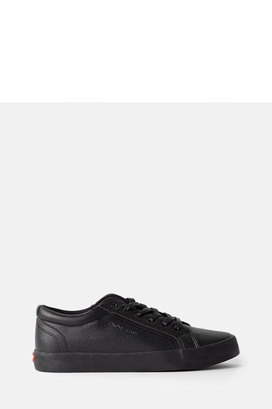 Love Lace Love Lace Women's Suede Lace Up Sneakers with Rubber Sole for Everyday Comfort in Black - 4