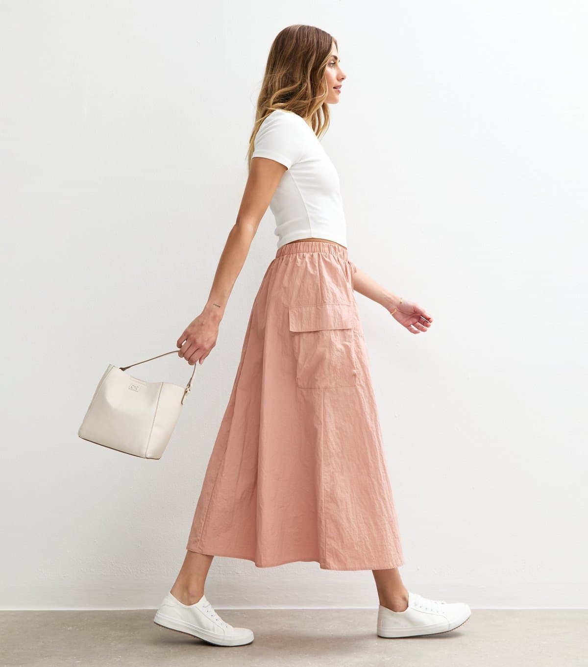 New Look New Look Pink Utility Midi Skirt