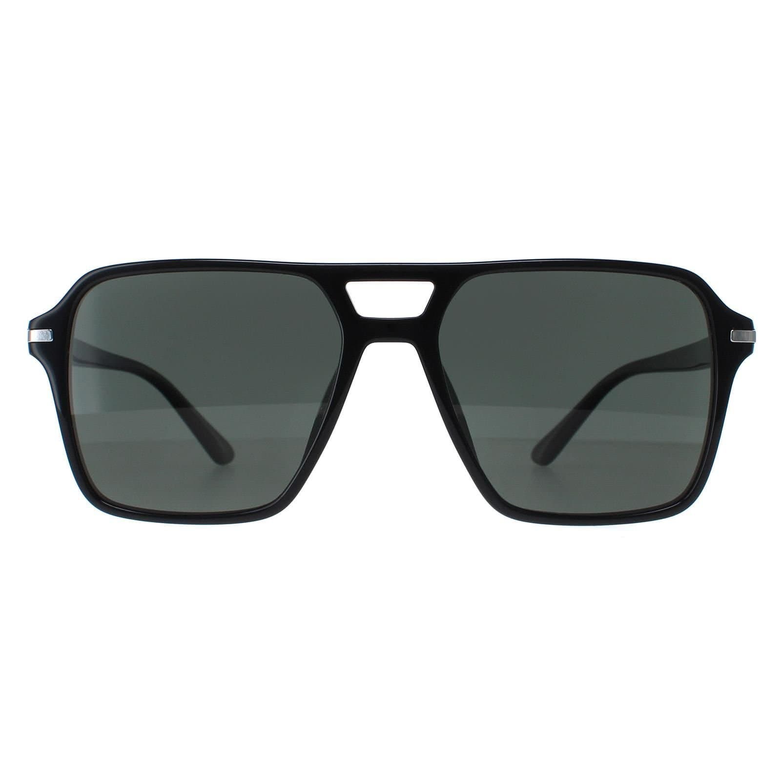 Prada Prada Men's Aviator Black Green Polarized PR20YS