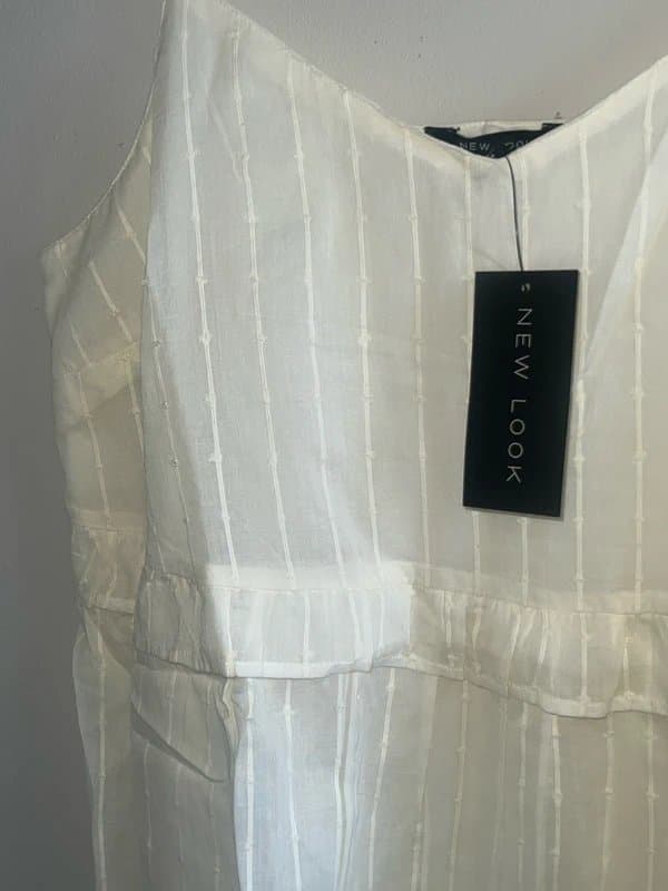 New Look New with tag New Look ruddle cami midi dress in cream size 16