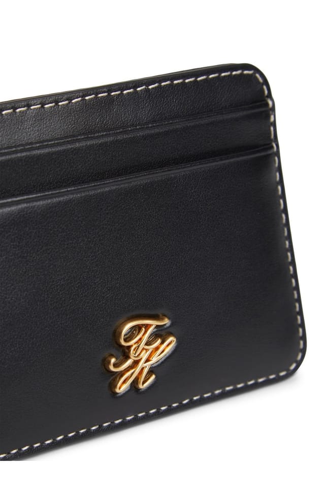 Tommy Hilfiger Tommy Hilfiger Women's Script Leather Cc Holder Black - 3