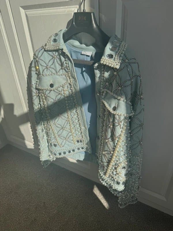 ASOS ASOS luxe premium embellished denim jacket uk10 eu38