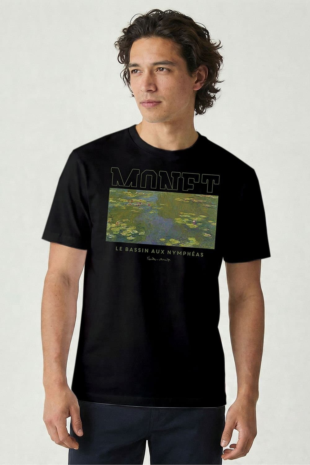 Musee DArt Musee D'Art Men's Monet - Le Bassin Nympheas T-Shirt in Black