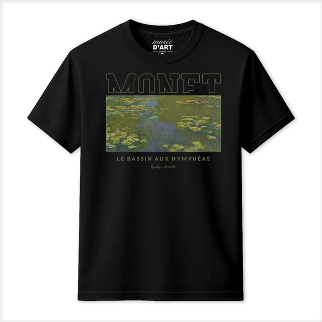 Musee DArt Musee D'Art Men's Monet - Le Bassin Nympheas T-Shirt in Black - 2