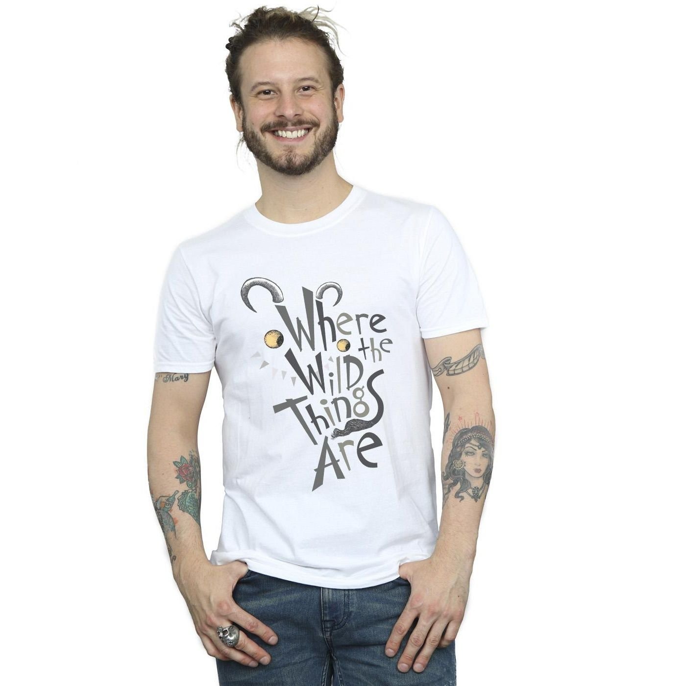 Where The Wild Things Are Where The Wild Things Are Men's Monster Logo T-Shirt in White - 1