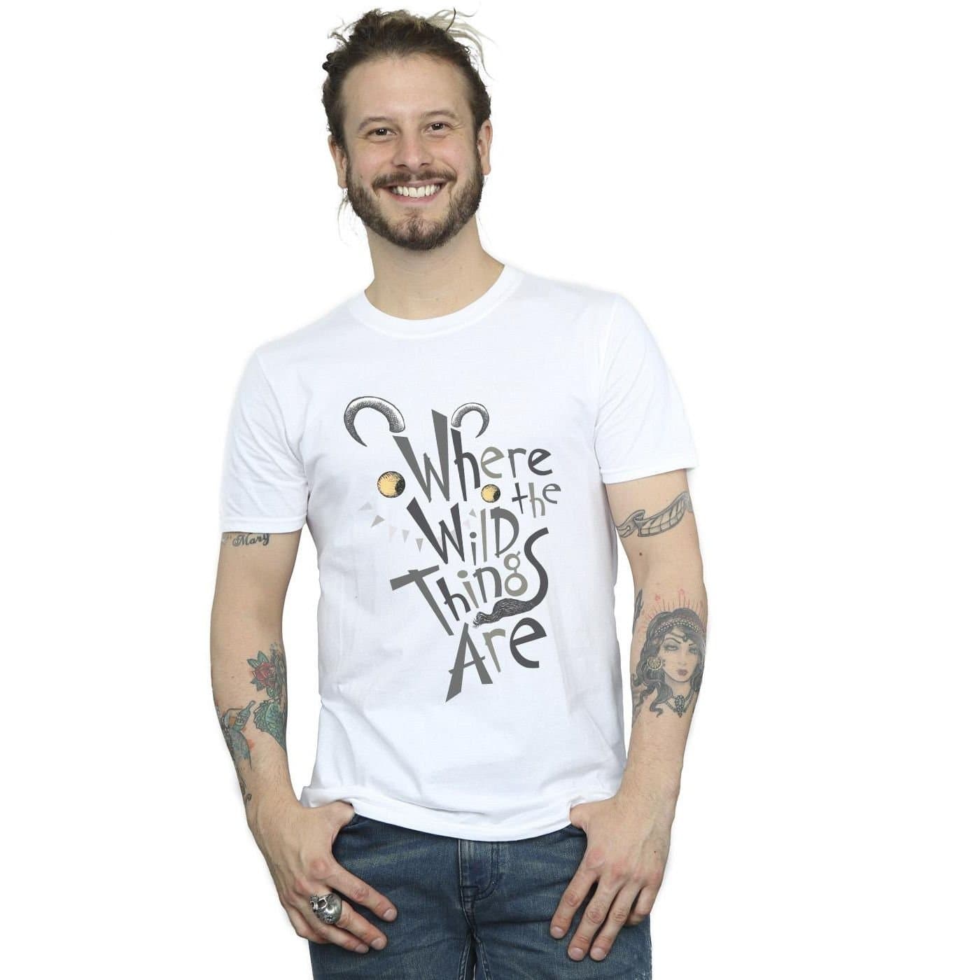 Where The Wild Things Are Where The Wild Things Are Men's Monster Logo T-Shirt in White