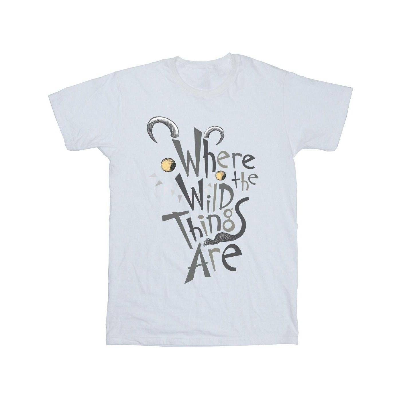 Where The Wild Things Are Where The Wild Things Are Men's Monster Logo T-Shirt in White - 2