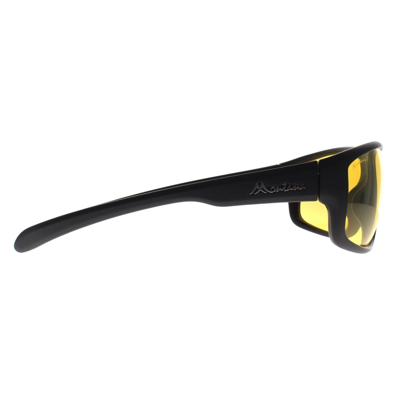 montana montana Men's Sport Black Mirror Polarized SP313 - 4