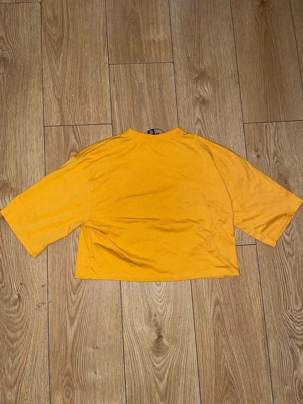 Ivy Park Mustard Yellow Cotton Crop-top Size XXS