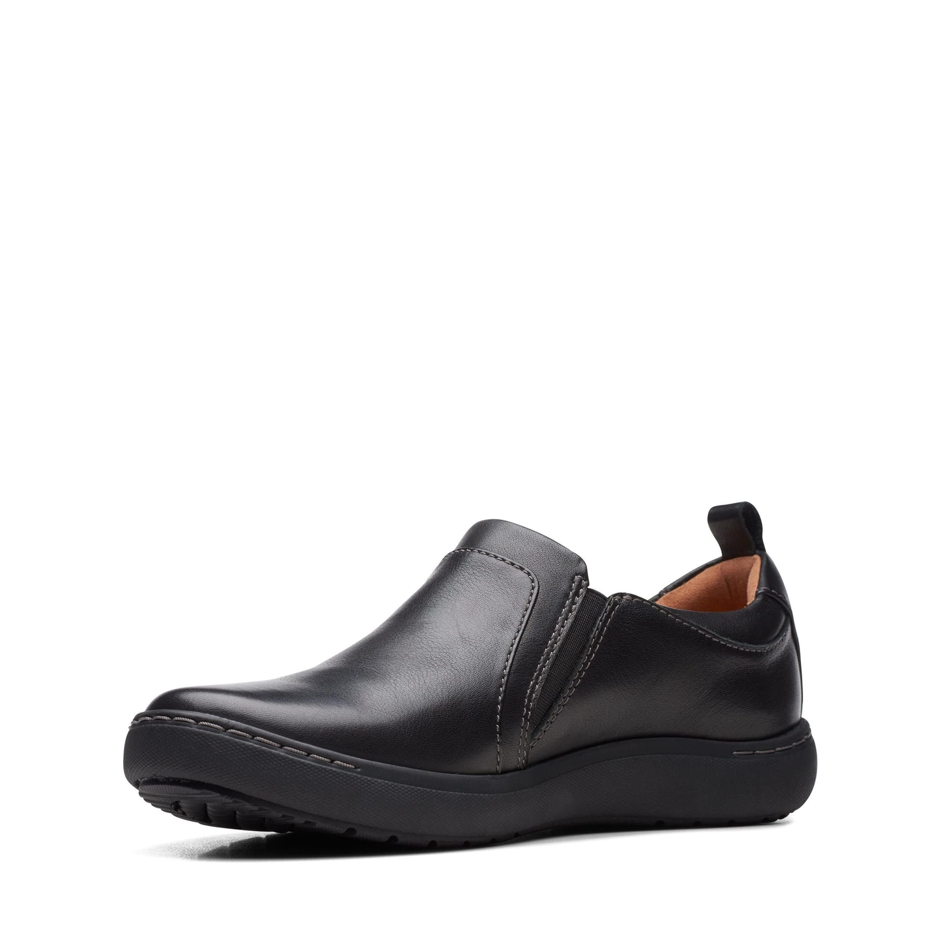 Clarks Clarks Women's Nalle Lilac Black Leather Slip Ons - 4