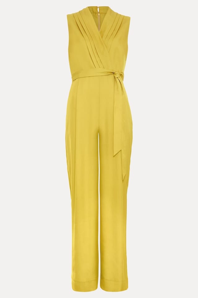 Phase Eight Phase Eight Women's Taylor High-Waist Wrap Jumpsuit in Mustard - 2