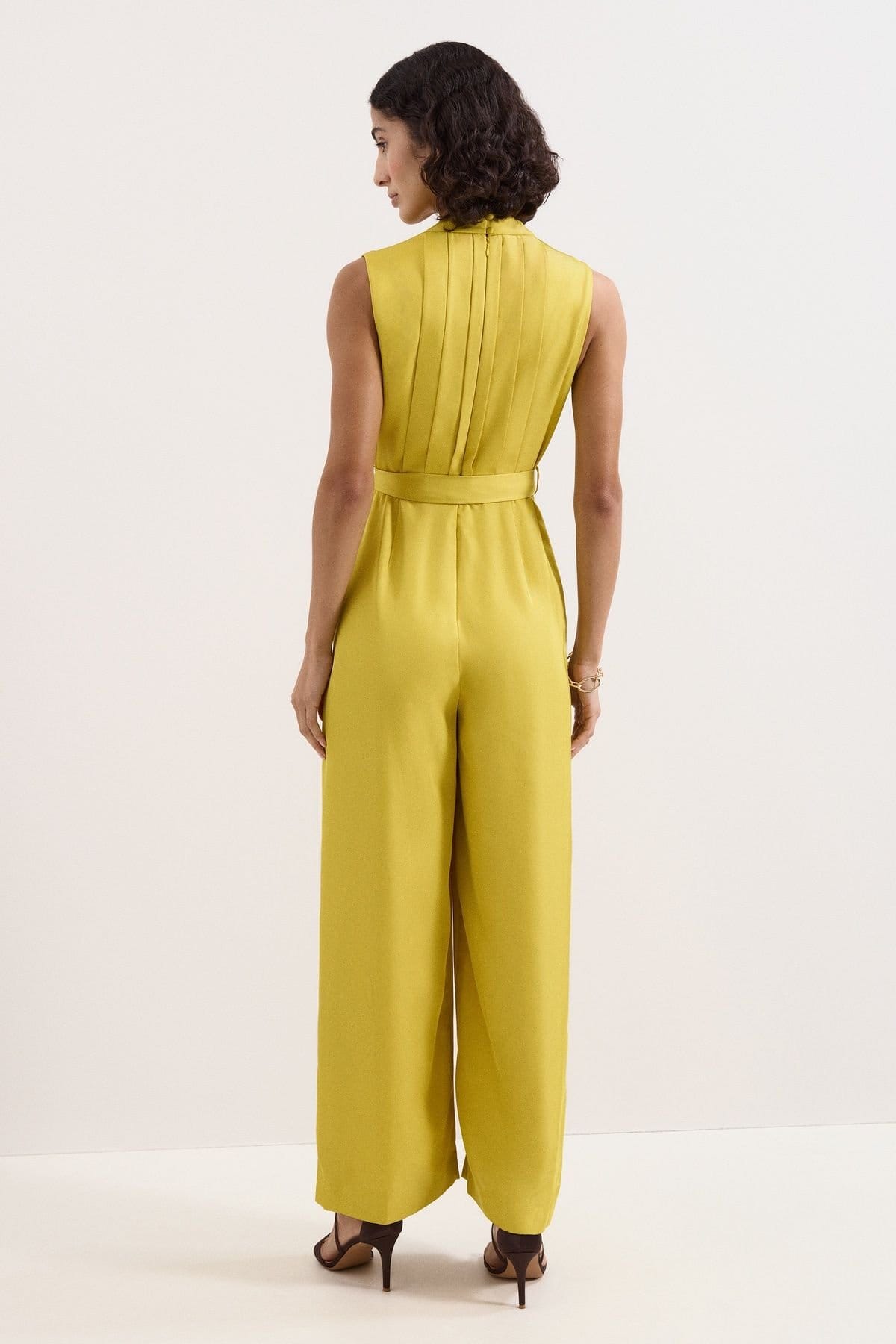 Phase Eight Phase Eight Women's Taylor High-Waist Wrap Jumpsuit in Mustard - 4