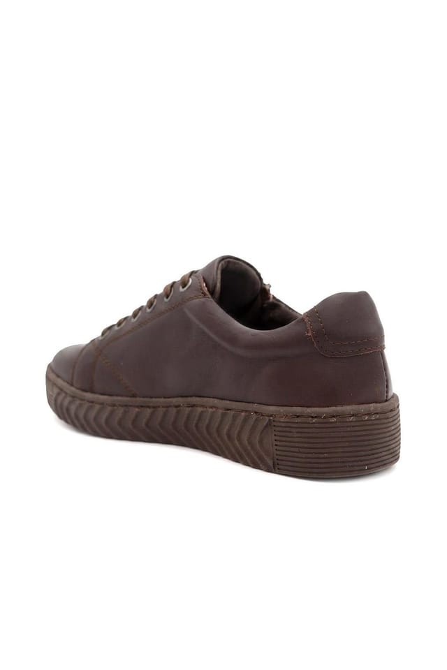 Pavers Pavers Women's Casual Leather Trainers in Dark Brown - 3