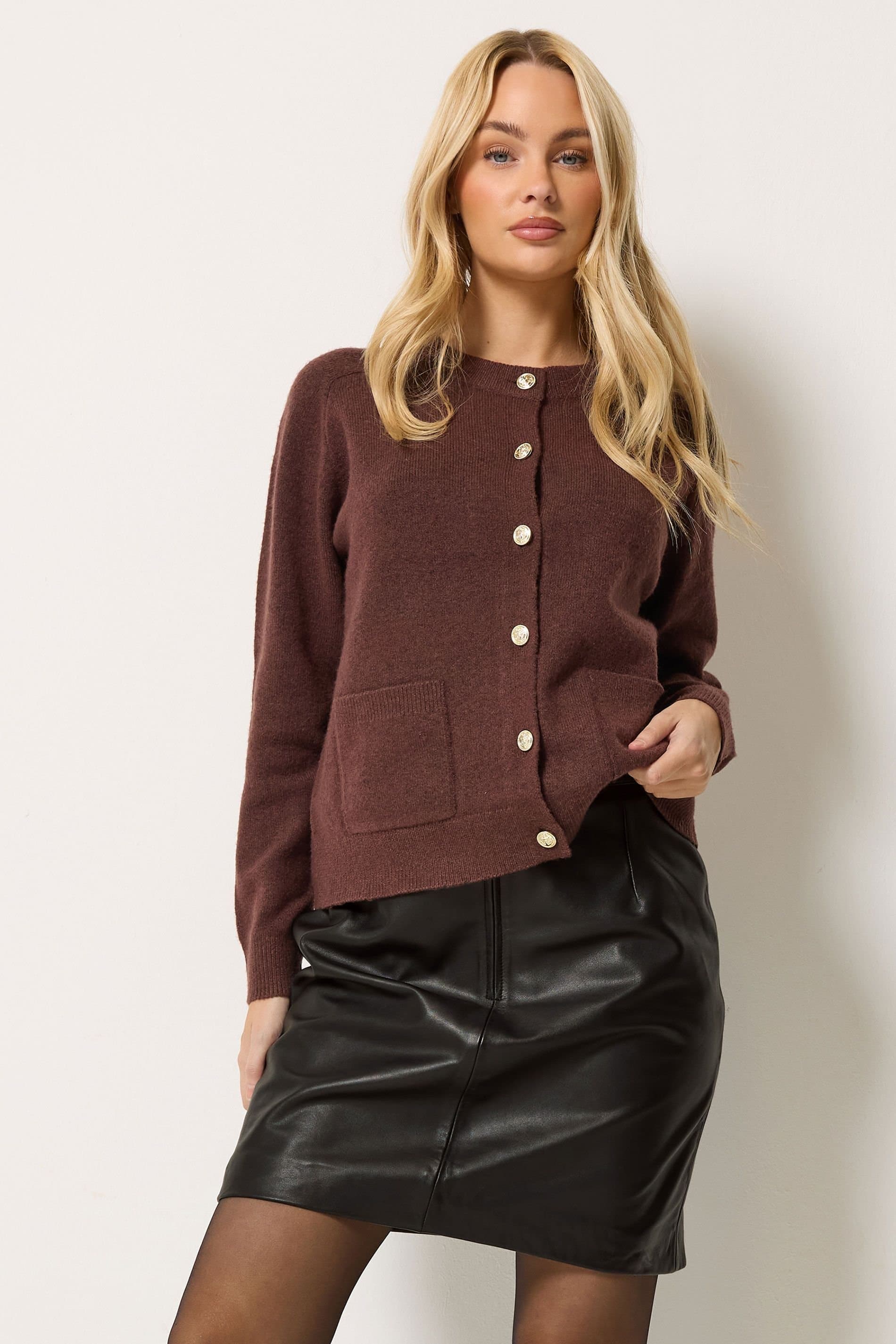 M&Co M&Co Women's Premium Real Leather Mini Skirt in Black
