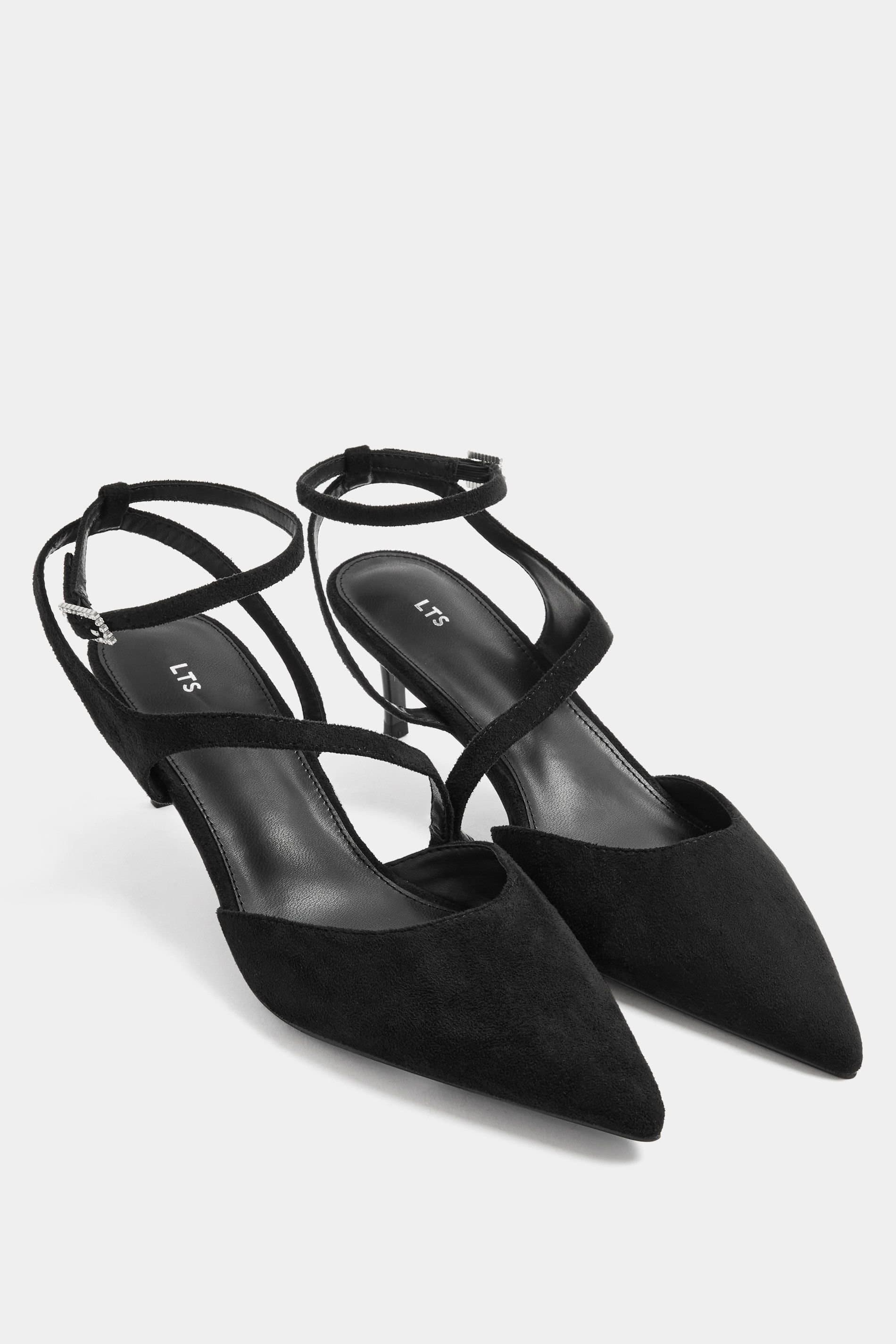 Long Tall Sally Long Tall Sally Women's Asymmetric Kitten Heels In Standard Fit in Black