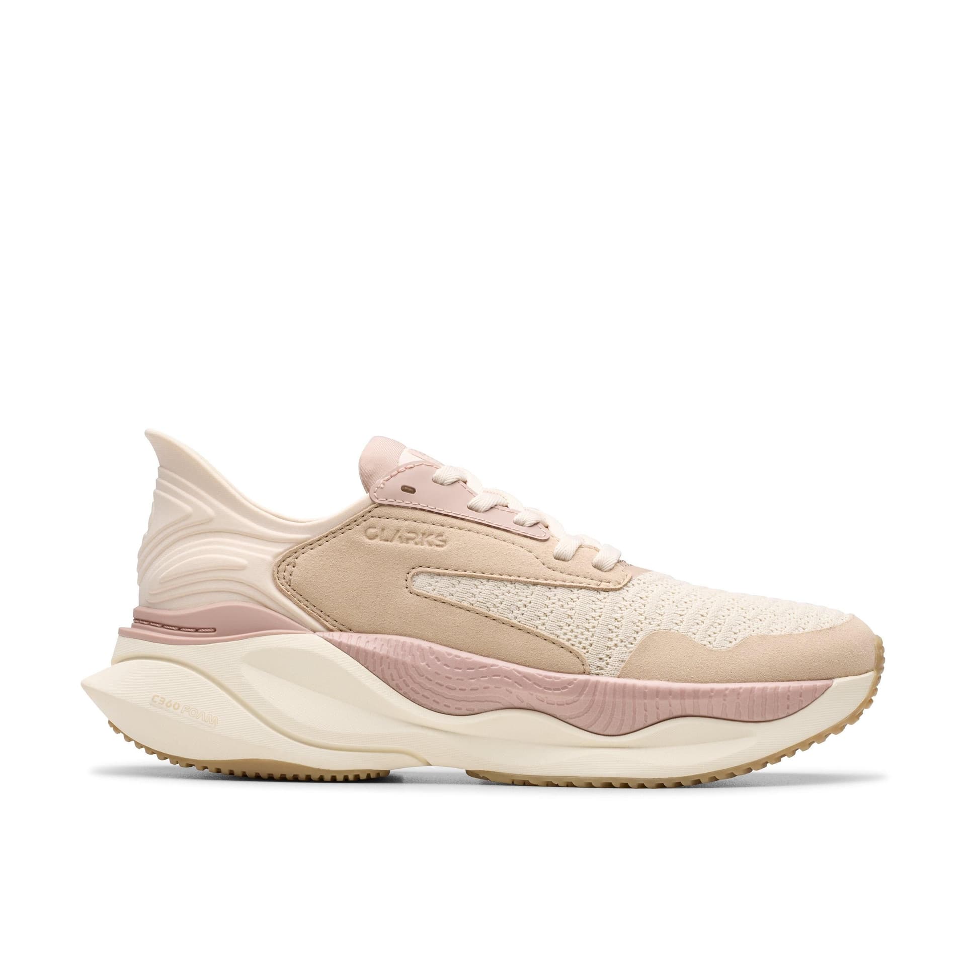 Clarks Clarks Women's Pace Sand Combination Trainers, Walking in Beige
