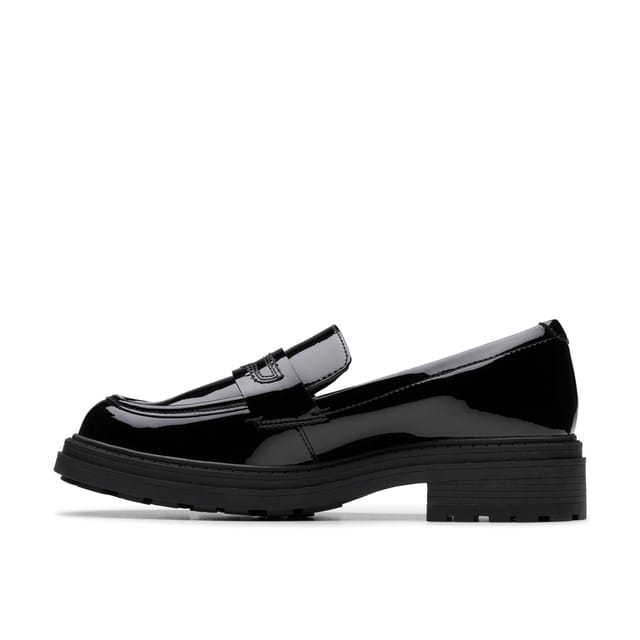Clarks Clarks Women's Orinoco3 Edge Black Patent Slip Ons, Loafers - 2