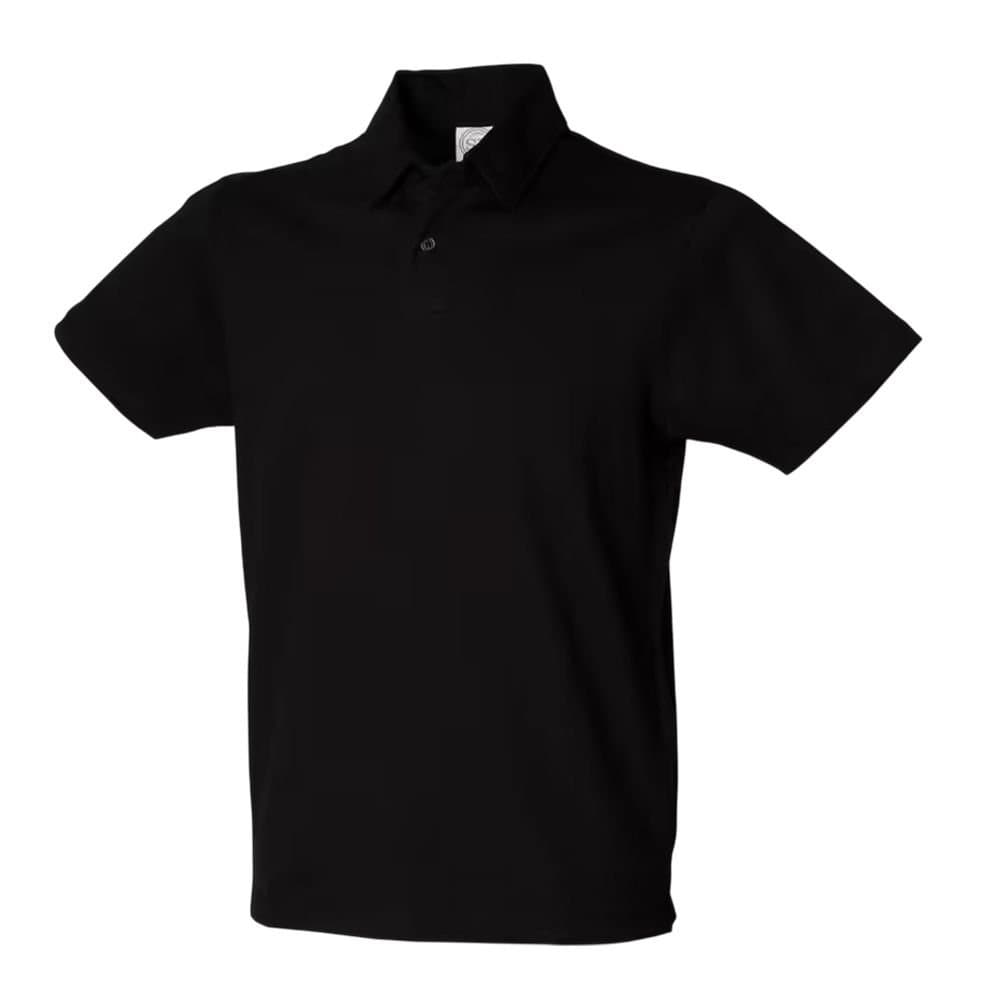 SF Men SF Men Men's Stretch Short-Sleeved Polo Shirt in Black