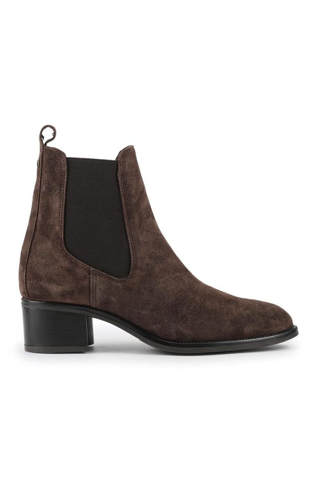 Jones Bootmaker Jones Bootmaker Women's Karlee Leather Slip-In Ankle Boots in Brown - 2
