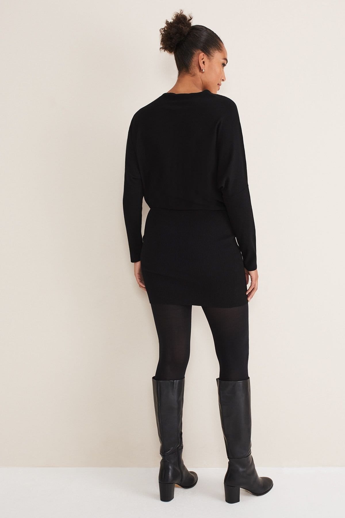 Phase Eight Phase Eight Women's Becca Zip Neck Detail Dress in Black - 4