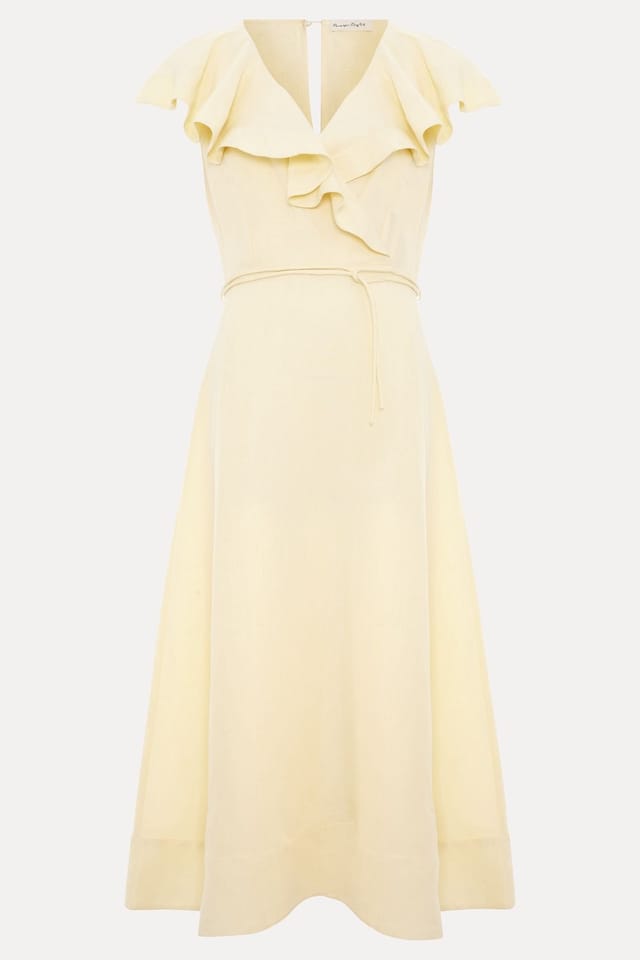 Phase Eight Phase Eight Women's Petite Matilda Wrap Midi Dress in Lemon - 2