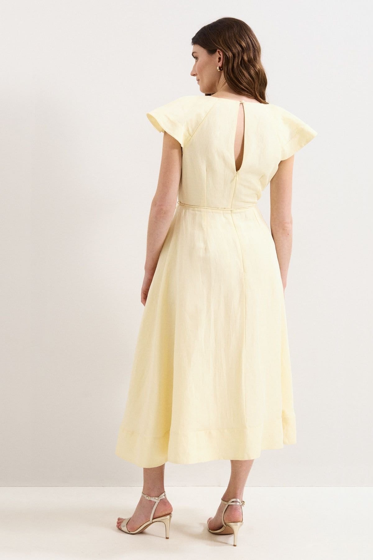 Phase Eight Phase Eight Women's Petite Matilda Wrap Midi Dress in Lemon - 4