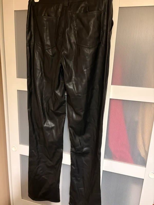 ASOS Asos design tall size 12 leather look trousers