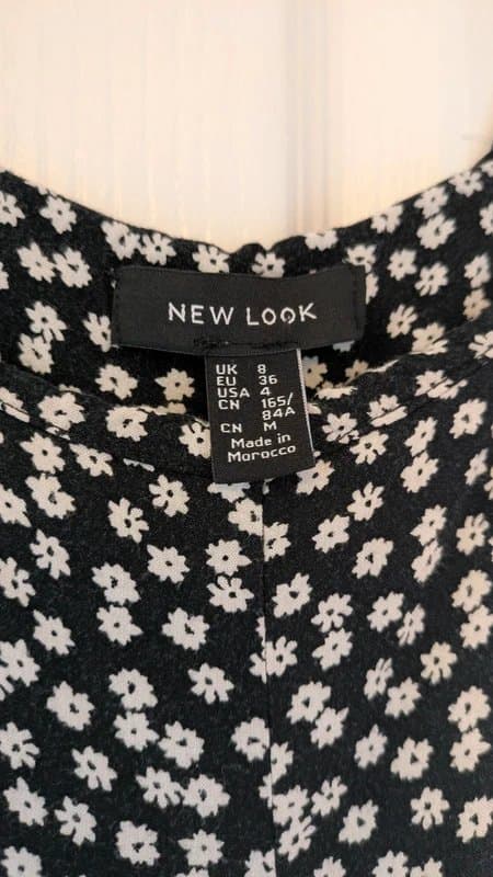 New Look Black and white floral jumpsuit playsuit overalls