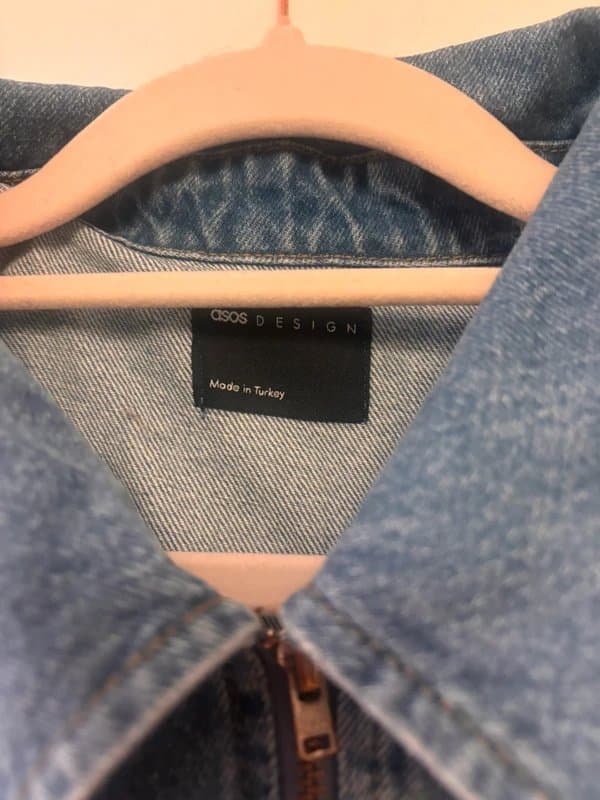 ASOS Denim zip fitted top