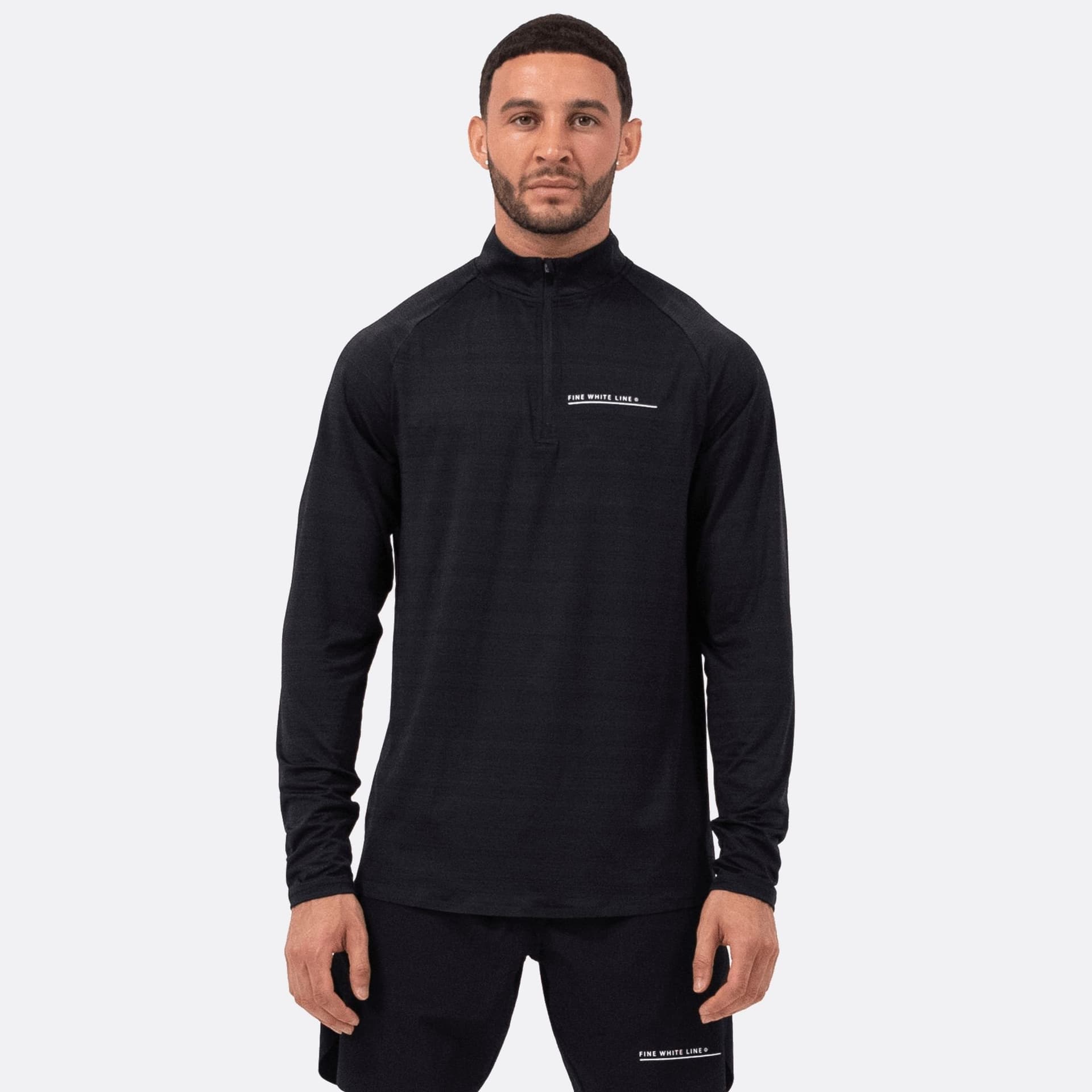 Fine White Line Fine White Line Men's Comet 1/4 Zip Jacket in Black