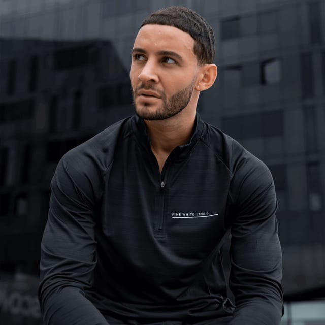 Fine White Line Fine White Line Men's Comet 1/4 Zip Jacket in Black - 2