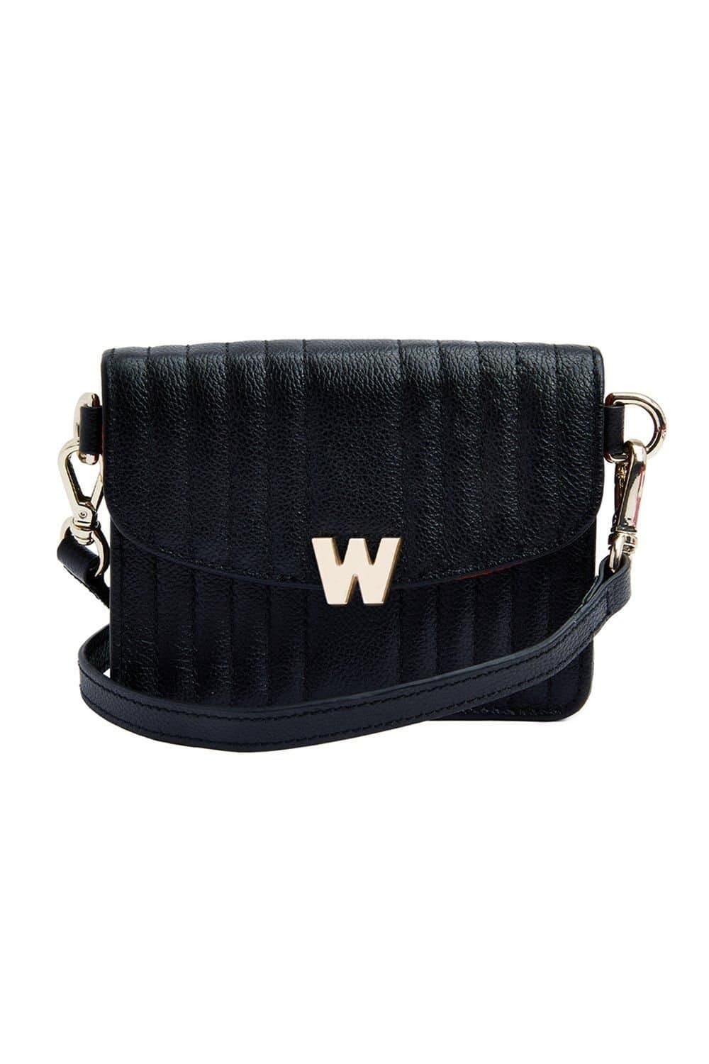 Wolf WOLF Women's Mimi Mini Bag with Wristlet & lanyard in Black
