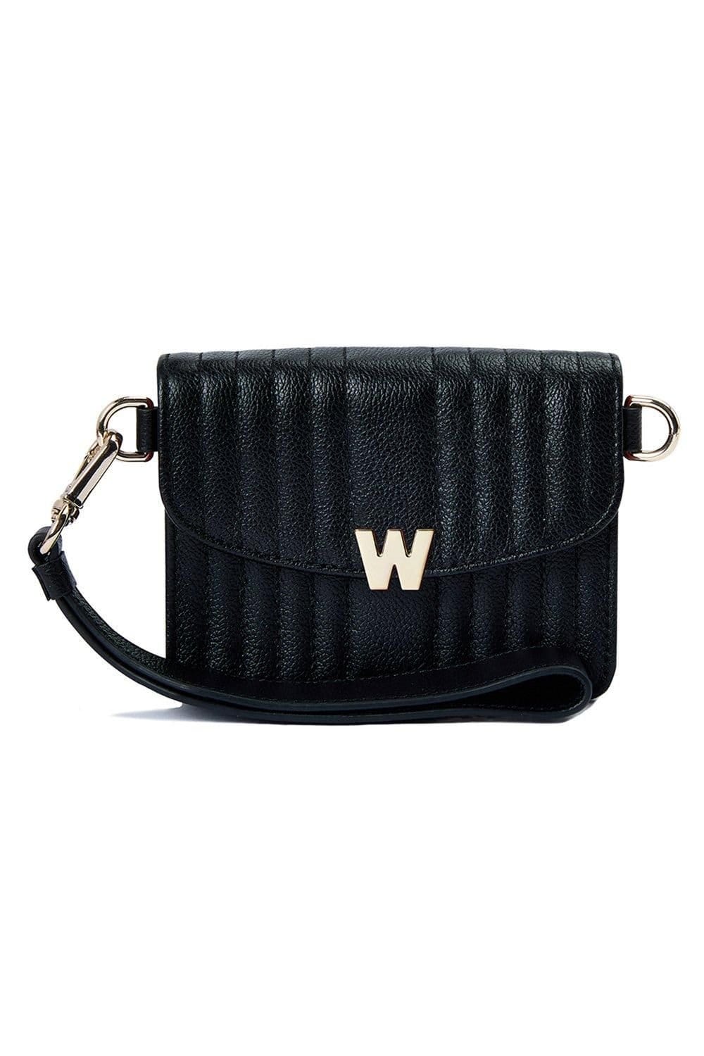 Wolf WOLF Women's Mimi Mini Bag with Wristlet & lanyard in Black - 4