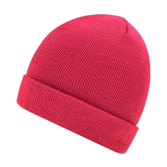Myrtle Beach Myrtle Beach Men's Knitted Beanie in Bright Pink - 2