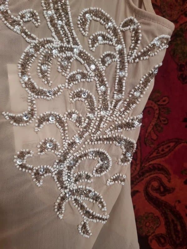 ASOS Asos nude mesh bodysuit top