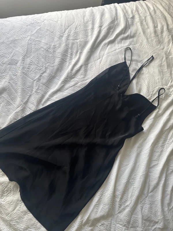 Bershka Satin black mini dress