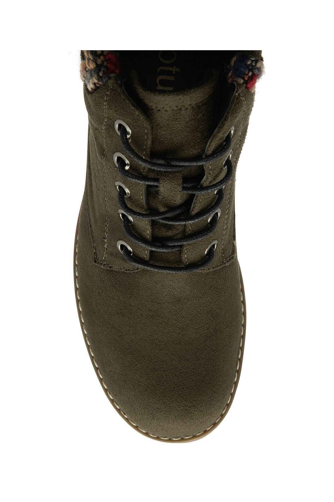 Lotus Lotus Women's Khaki 'Sycamore' Textile Ankle Boots - 4