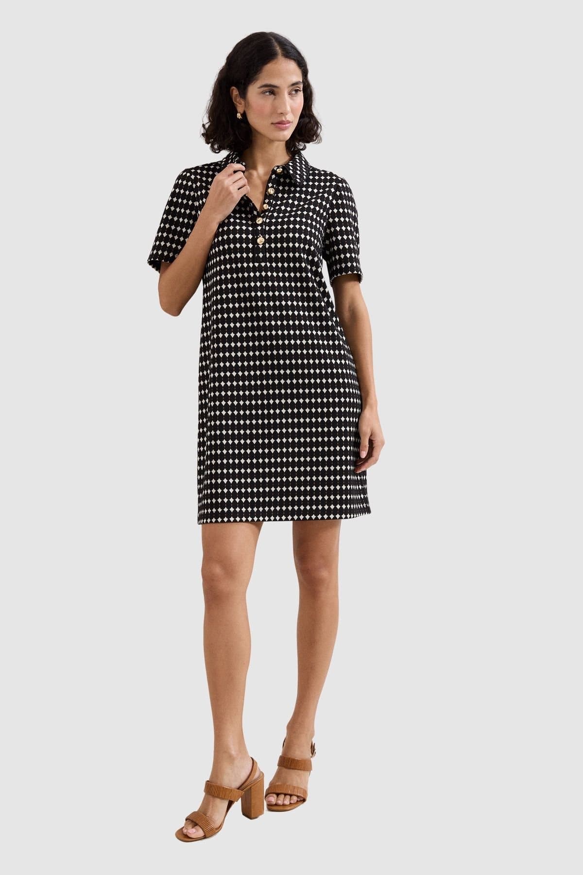 Phase Eight Phase Eight Women's Vivienne Button-Placket Shirt Dress in Black