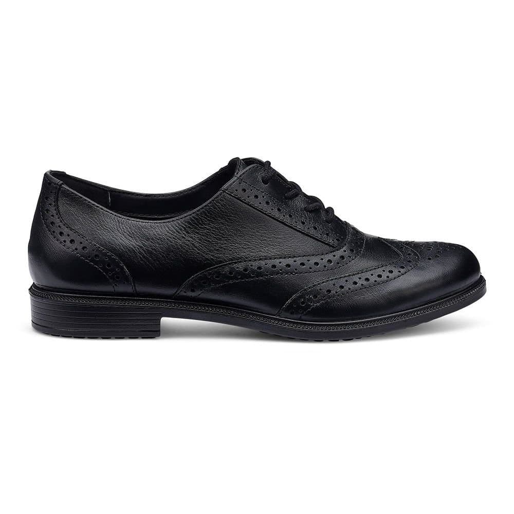 Hotter Hotter Women's Wide Fit 'Echo' Smart Brogues in Black