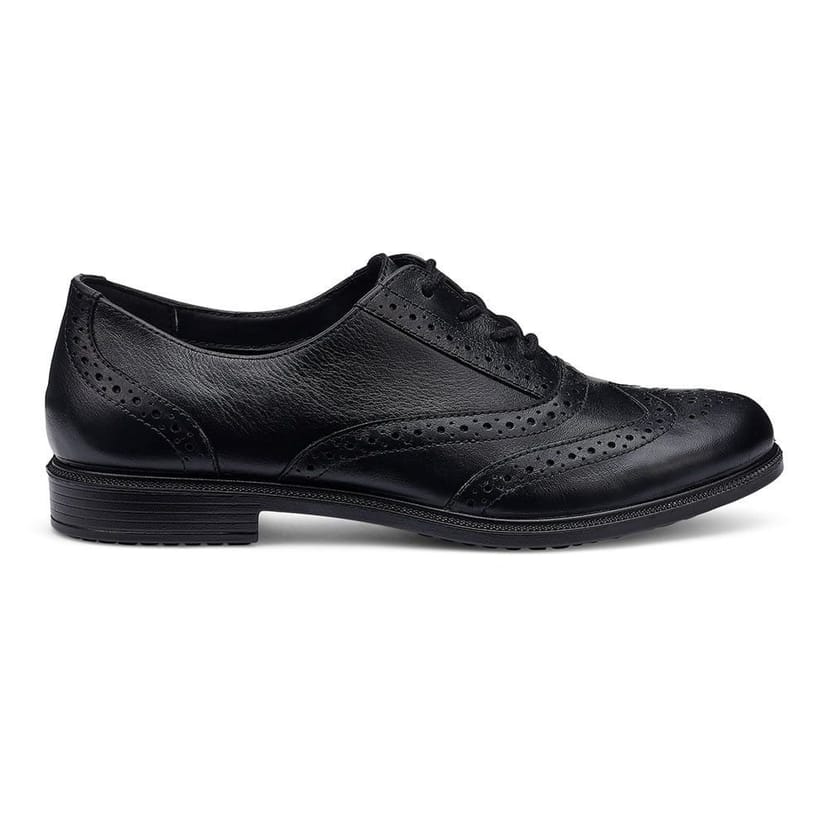 Hotter Hotter Women's Wide Fit 'Echo' Smart Brogues in Black - 1