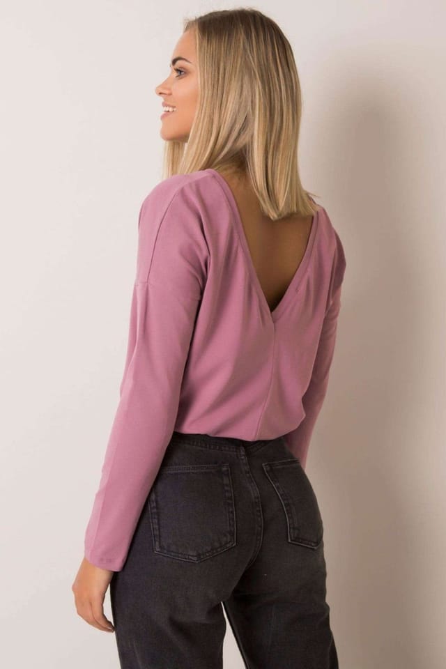 Love Lace Love Lace Women's Cotton Long Sleeve Blouse Larissa in Pink - 3