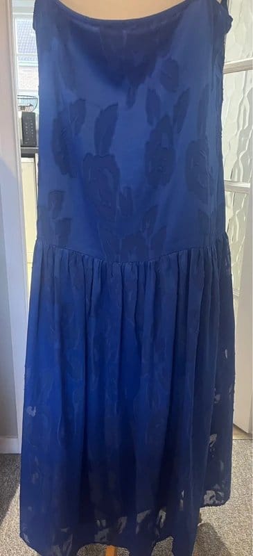 Never Fully Dressed Royal Blue Floral Slip Dress