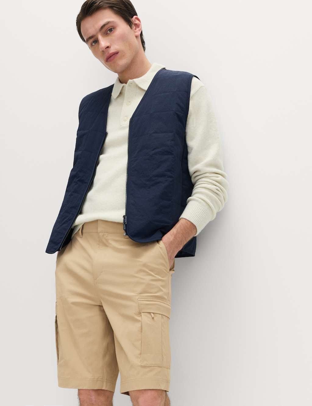 Marks & Spencer M&S Straight Fit Cargo Shorts Sand - 1