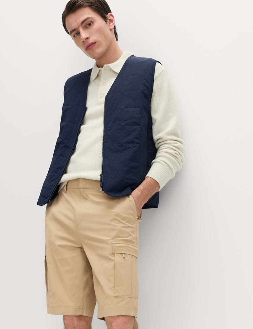 Marks & Spencer M&S Straight Fit Cargo Shorts Sand - 1